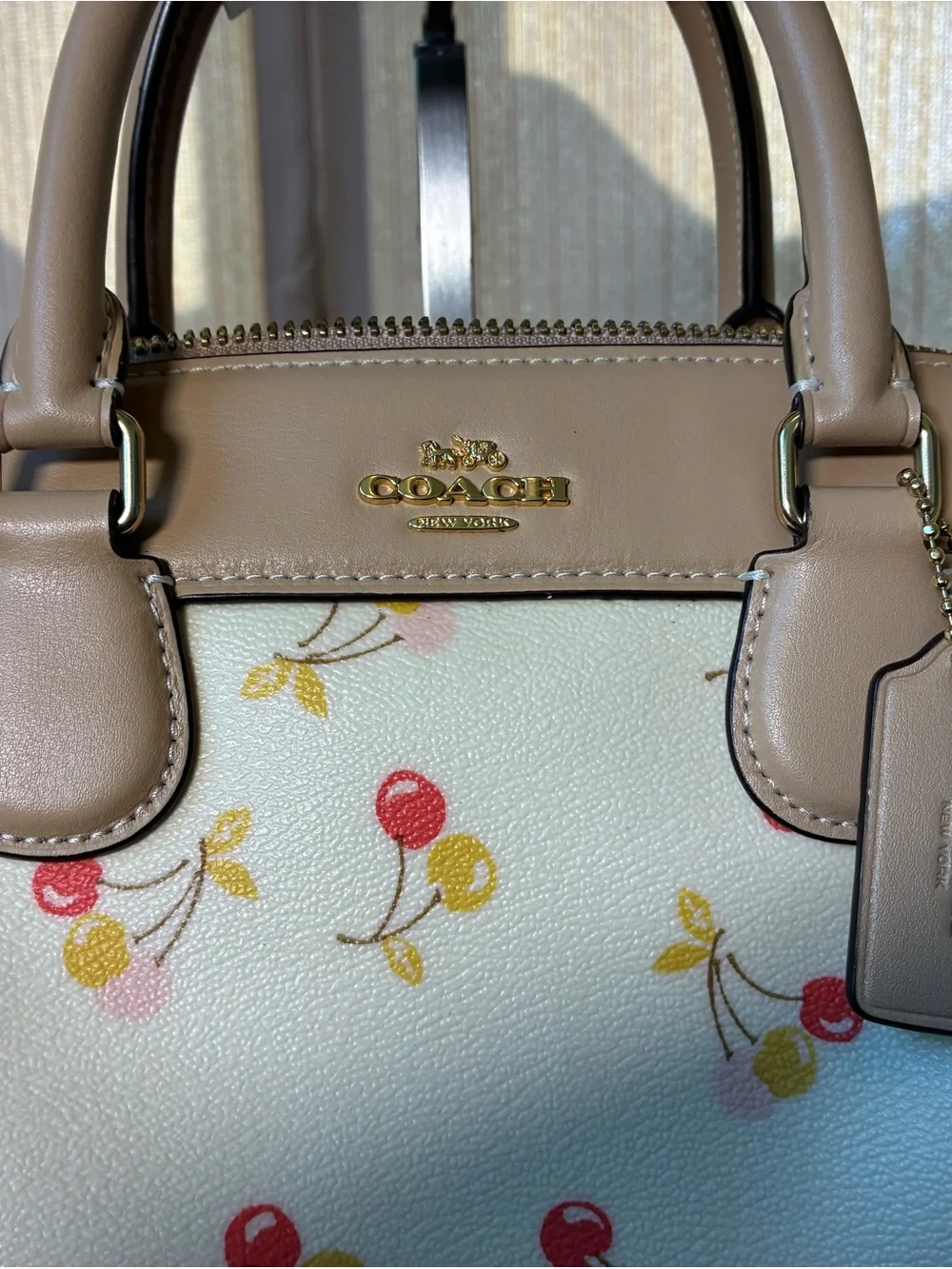 Coach Cherry Print Mini Bennet Satchel